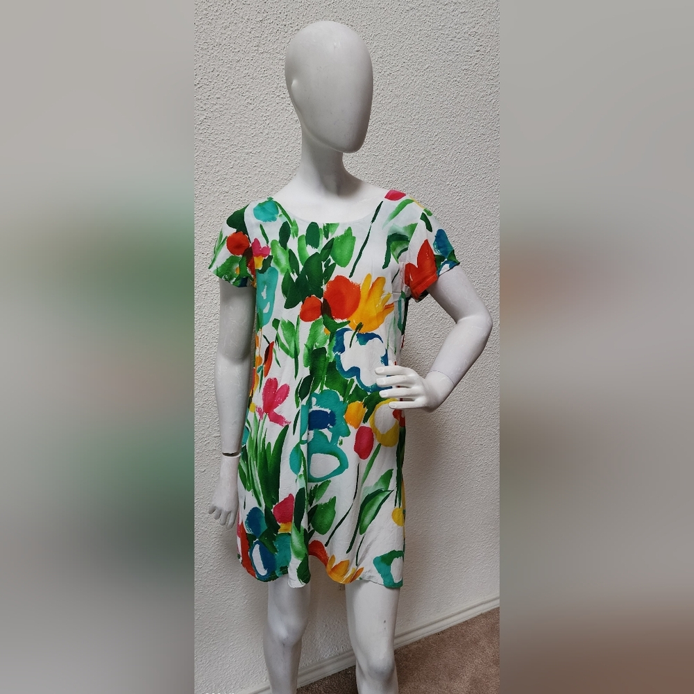 Jams World Green and Blue Tropical Dress